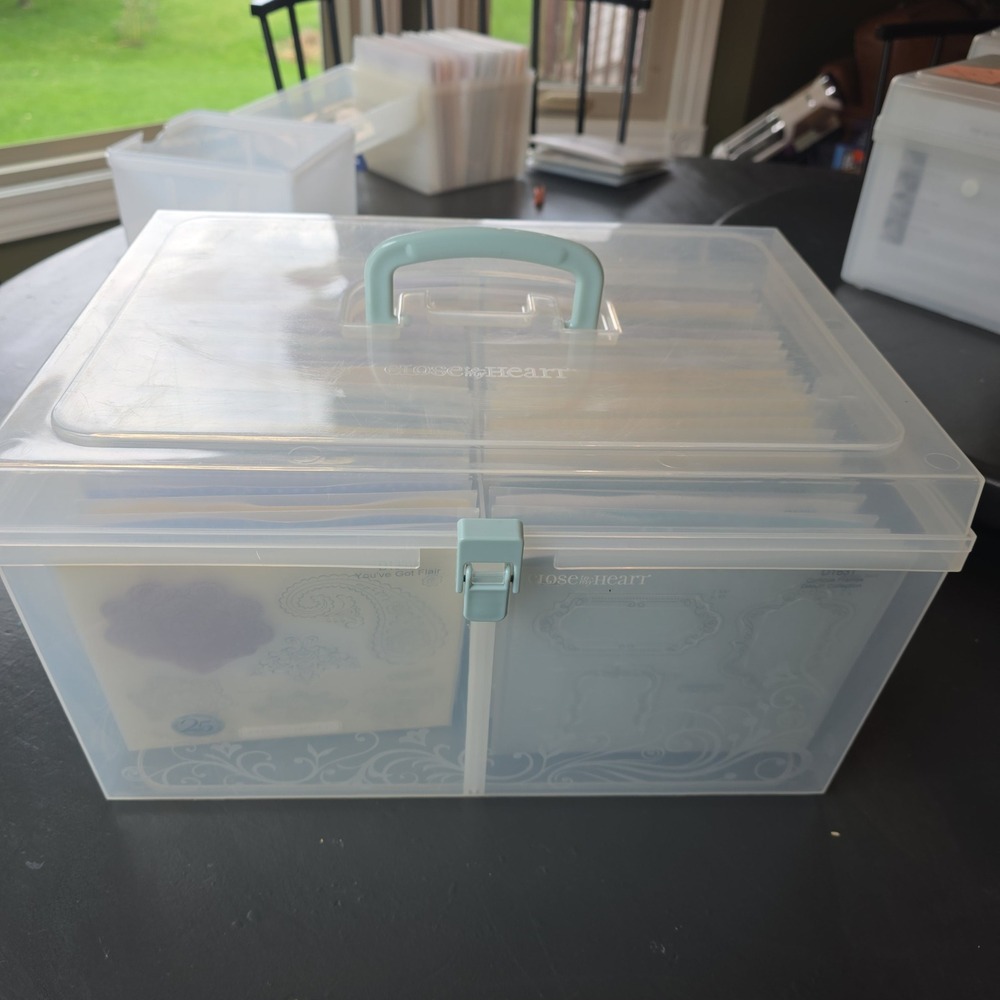 Close To My Heart My Acrylix Clear Stamp Lot of 40 with Storage Case CTMH